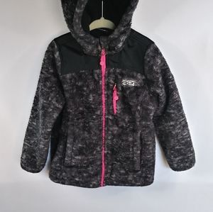 32 Degree Weatherproof Black Camo Hooded Full Zip Up Fleece Winter Jacket 4